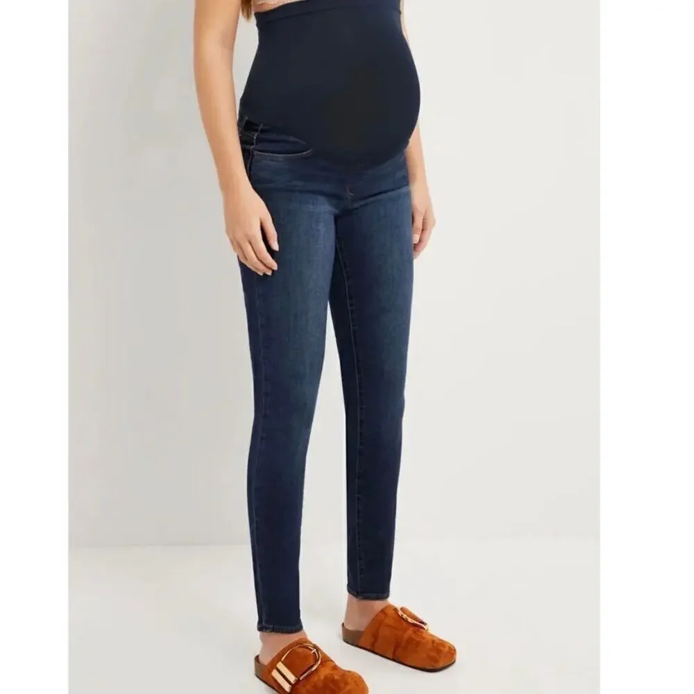 Articles Of Society Maternity Skinny Jeans Size 27 NWT Dark Wash Blue